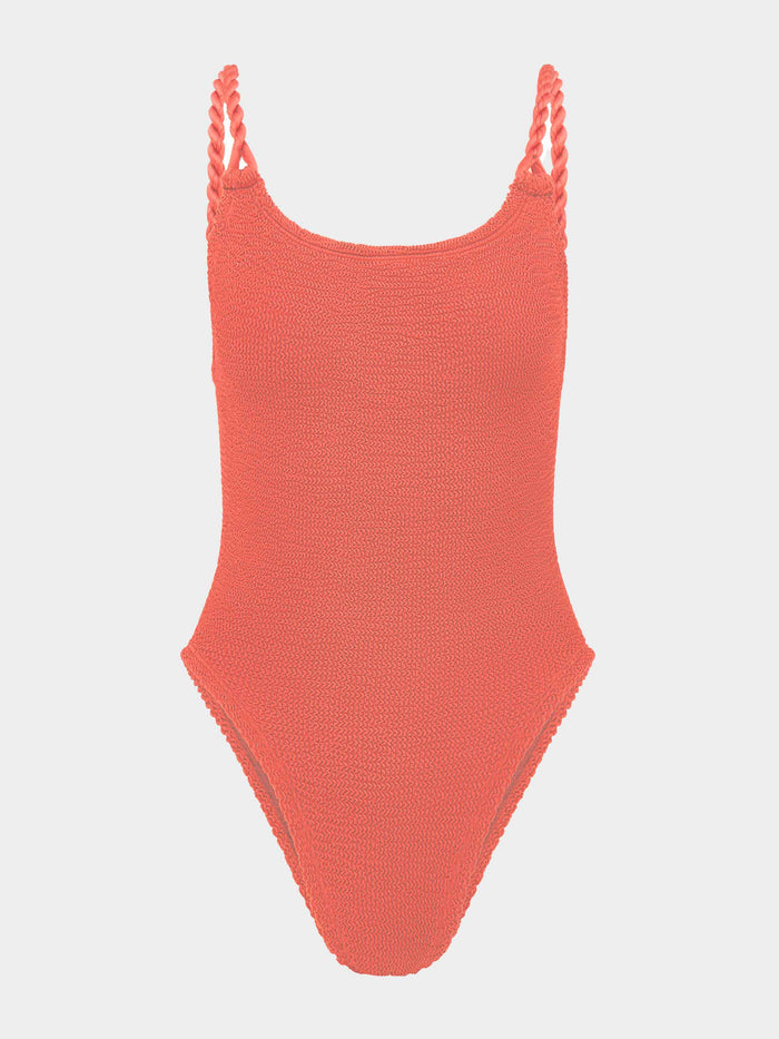 For La Samanna, A Belmond Hotel Camille Swim - Metallic Coral