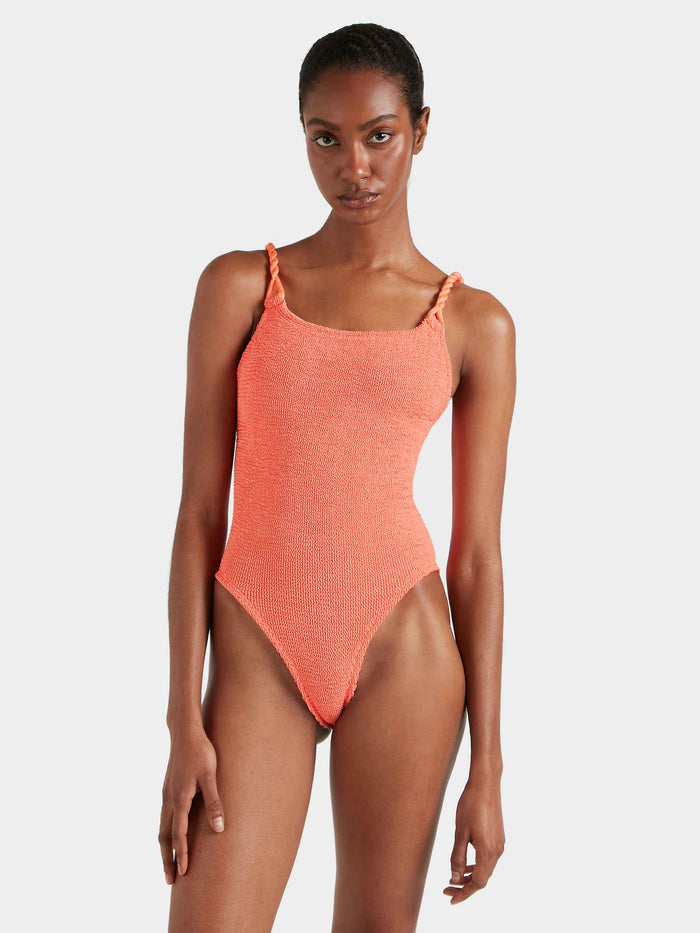 For La Samanna, A Belmond Hotel Camille Swim - Metallic Coral