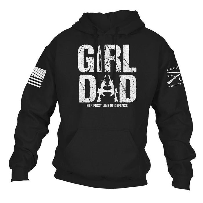 Grunt Style Girl Dad Hoodie - Black hoodies