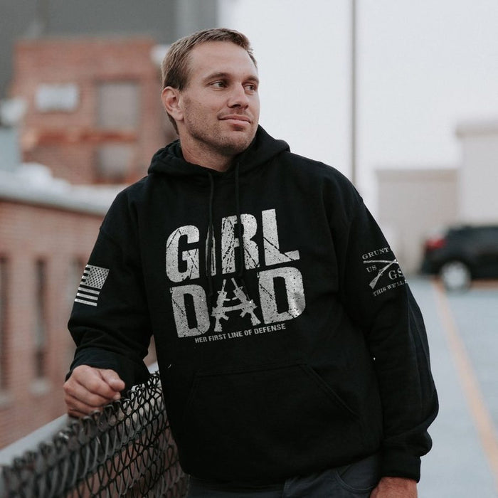 Grunt Style Girl Dad Hoodie - Black hoodies