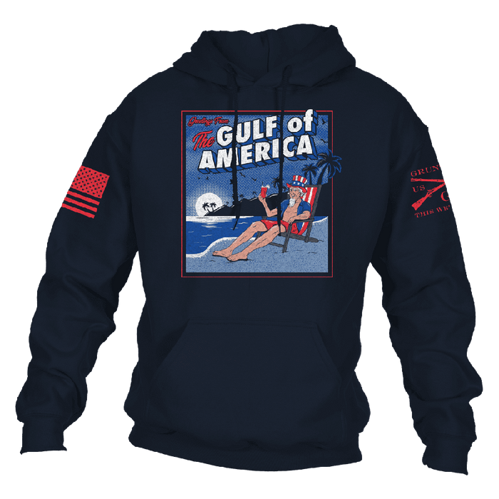 Grunt Style Greetings From The Gulf Of America Hoodie - Navy