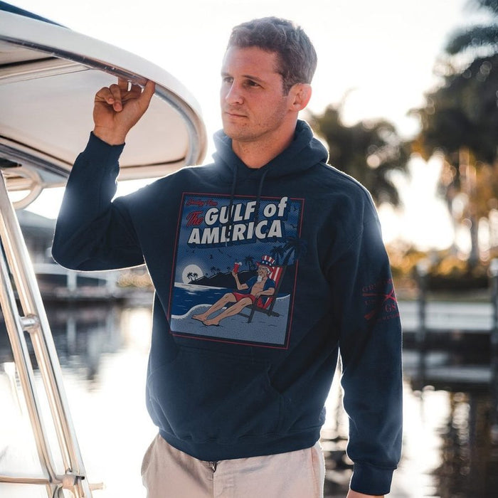 Grunt Style Greetings From The Gulf Of America Hoodie - Navy
