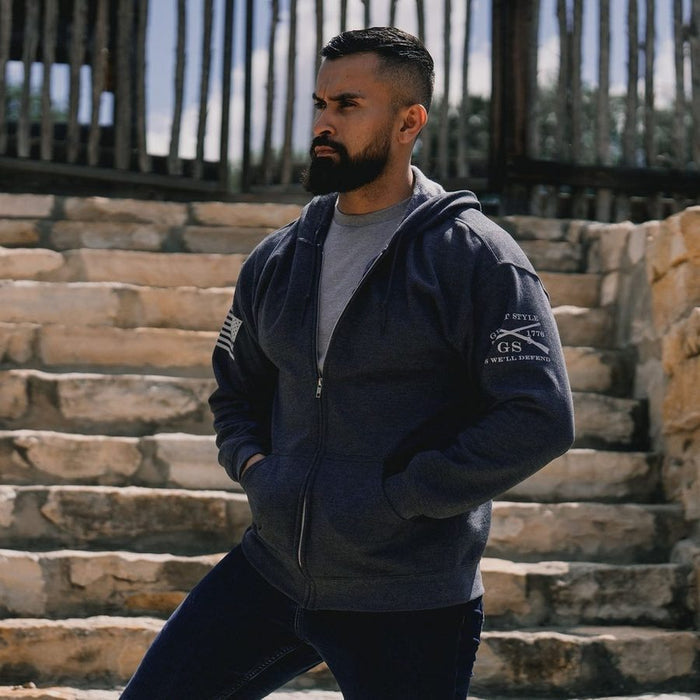 Grunt Style Basic Full-Zip Hoodie - Dark Heather Gray