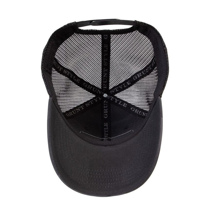 Grunt Style Flag Mesh Hat - Black Camo