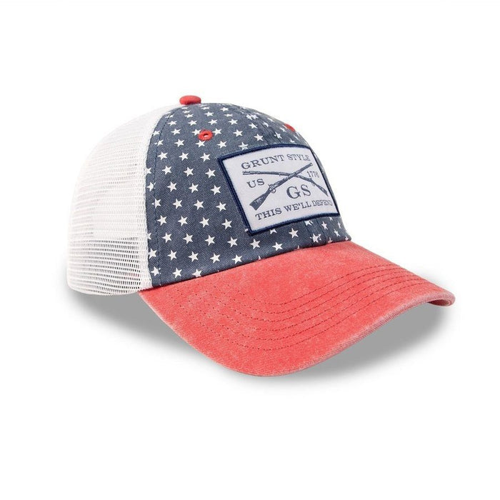 Grunt Style Logo Mesh Hat - Stars