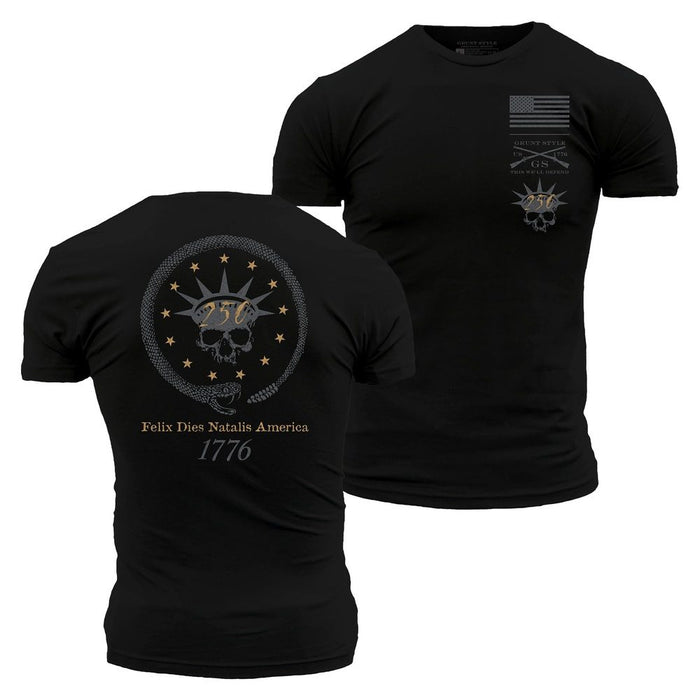 Navy blue t-shirt with U.S. Air Force logo and airplane designs on a white background