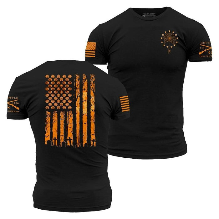 Grunt Style Haunted Flag T-Shirt - Black