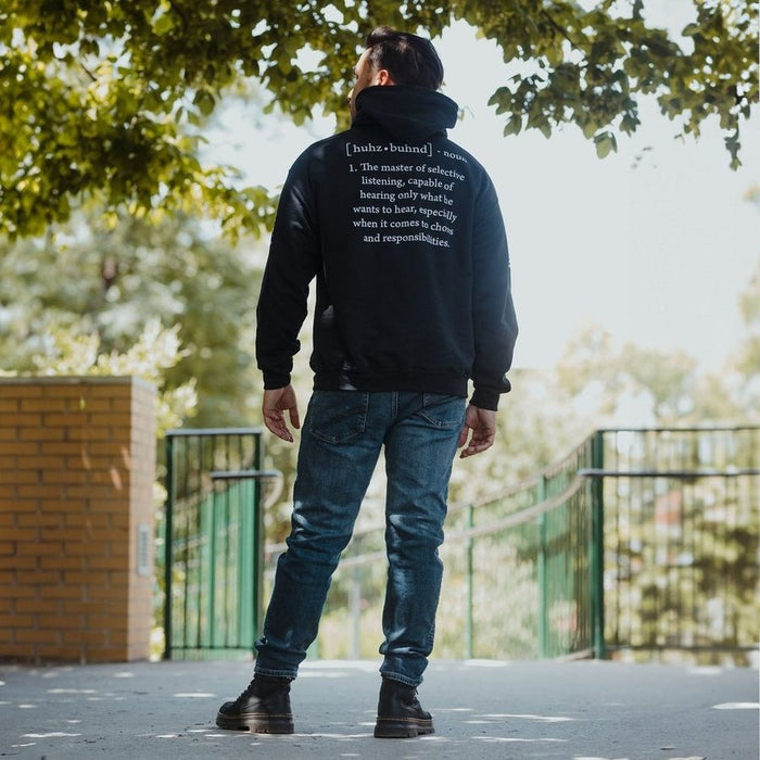 Husband Defined Hoodie - Black Long Sleeve Hoodie Men| Grunt Style