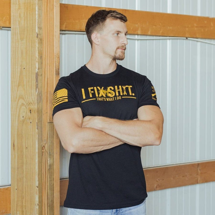 Grunt Style I Fix Sh*t T-Shirt - Black T-Shirt