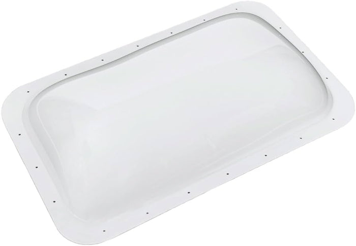 White Polycarbonate RV Skylight Dome 16x27 - Angled Top View | United RV Parts