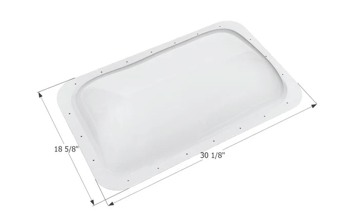 Icon SL1627W White RV Skylight 12156 with 18 5/8 x 30 1/8 Dimensions - Diagram View | United RV Parts