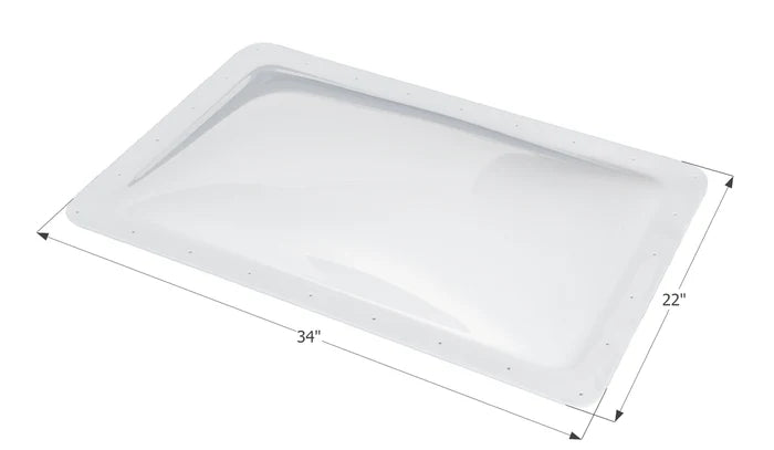 White Icon RV Skylight 01855 with Dimensions 22x34 - Angle View | United RV Parts
