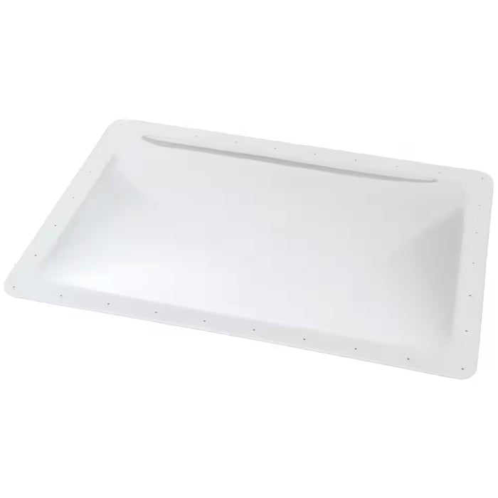 White Polycarbonate RV Skylight 18x36 Bubble Dome - Angled Top View | United RV Parts