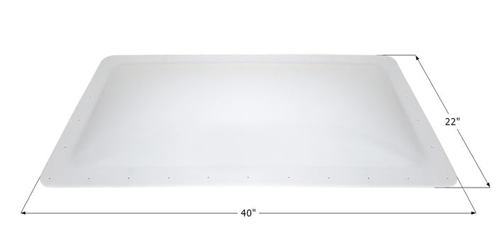 White Icon RV Skylight SL1836W 40x22 Inch Dimensions - Front View | United RV Parts