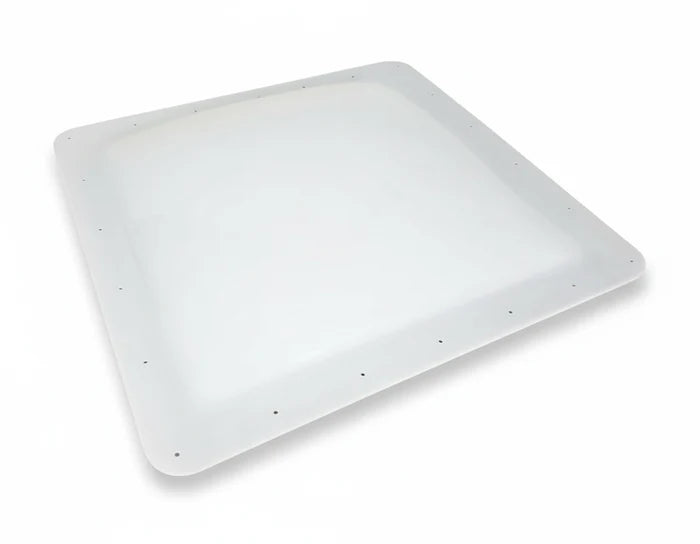 White Polycarbonate RV Skylight Dome 19x20 - Angled Top View | United RV Parts
