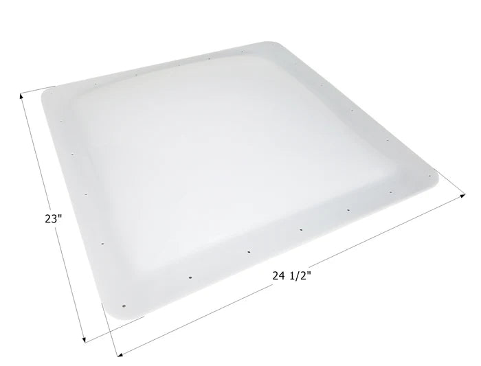 Icon 14107 White RV Skylight Dome SL1920W - Dimension View 23x24.5 Inch | United RV Parts