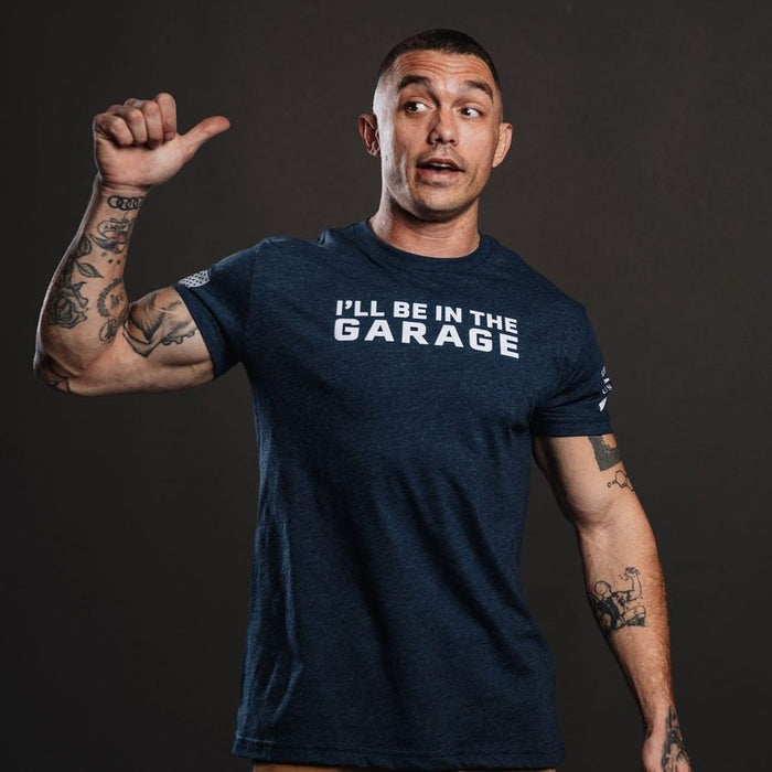 Grunt Style I'll Be In The Garage T-Shirt - Midnight Navy T-Shirt