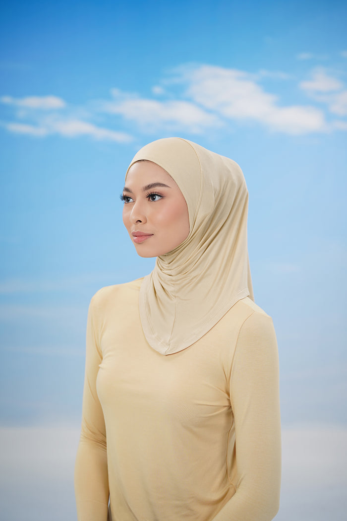 ninja inner in almond by buttonscarves side view