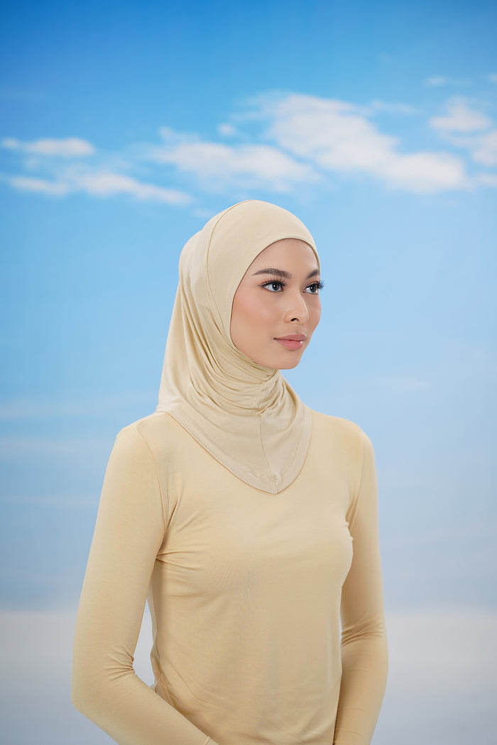ninja inner in almond by buttonscarves side view