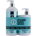 IQ Intelligent Haircare Icy Blonde Shampoo 1000ml & Mask 950ml Twin