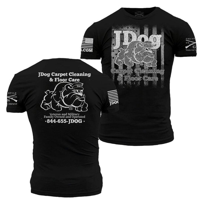 JDog Carpet and Floor Care Graphic Black Tee  | Grunt Style