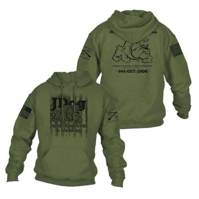 JDog Junk Removal and Hauling Hoodie Military Green | Grunt Style