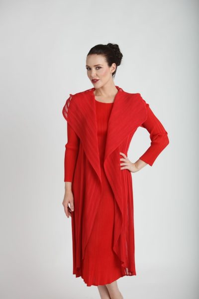 Journey Plissé Midi Dress with Jacket D2812
