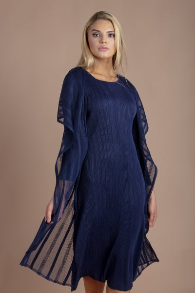 Journey Plissé Midi Dress with Jacket D2812
