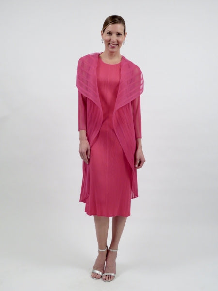 Journey Plissé Midi Dress with Jacket D2812