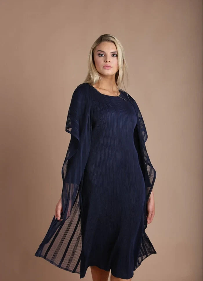 Journey Plissé Midi Dress with Jacket D2812