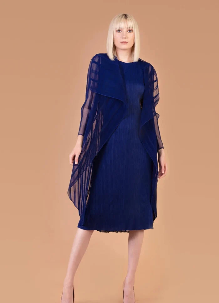 Journey Plissé Midi Dress with Jacket D2812