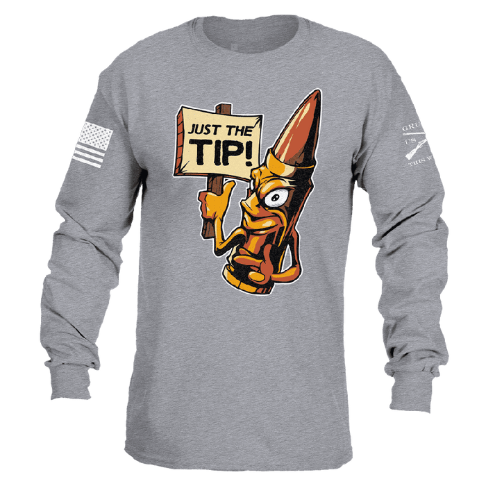 Grunt Style Just The Tip Long Sleeve - Dark Heather Gray ls tees