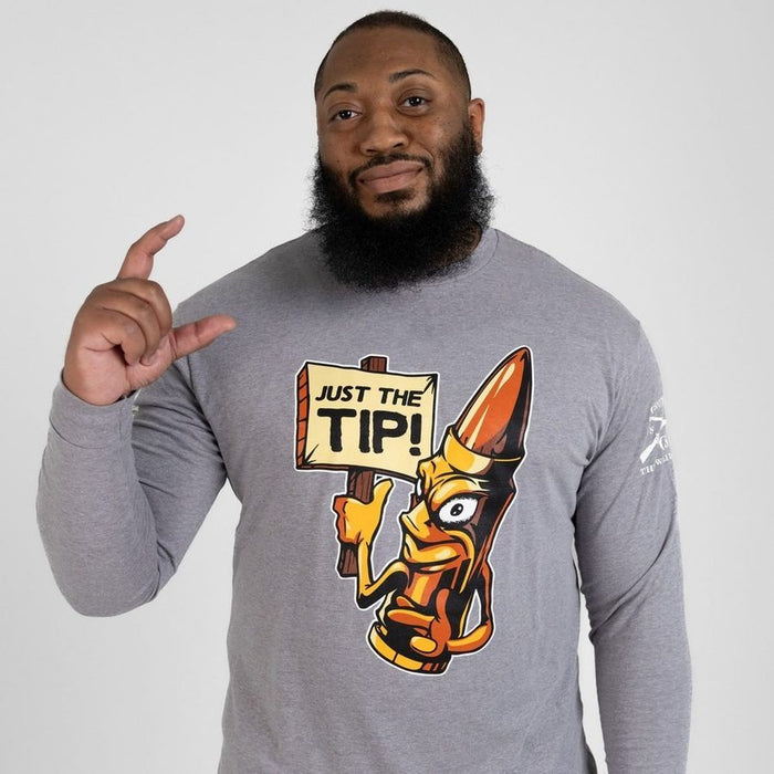Grunt Style Just The Tip Long Sleeve - Dark Heather Gray ls tees