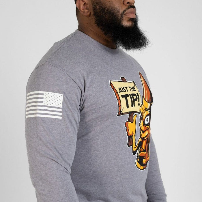 Grunt Style Just The Tip Long Sleeve - Dark Heather Gray ls tees