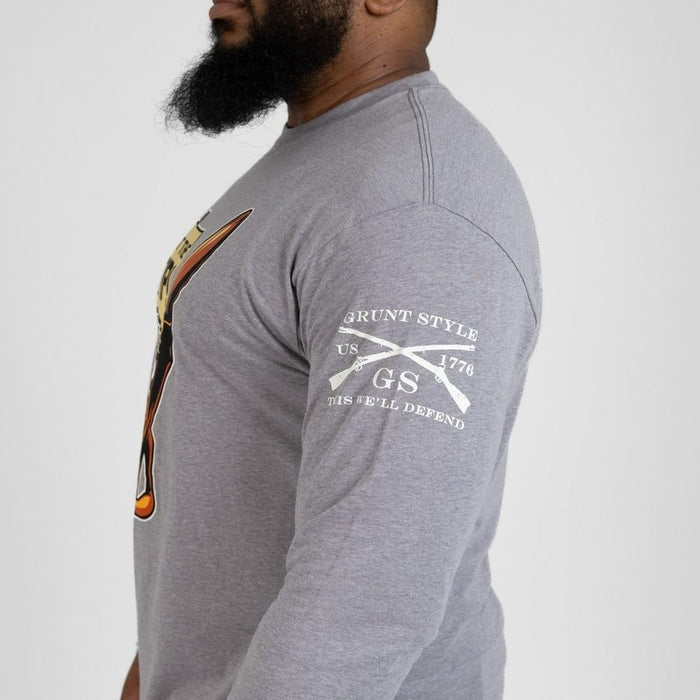 Grunt Style Just The Tip Long Sleeve - Dark Heather Gray ls tees