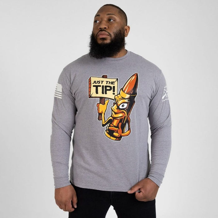Grunt Style Just The Tip Long Sleeve - Dark Heather Gray ls tees