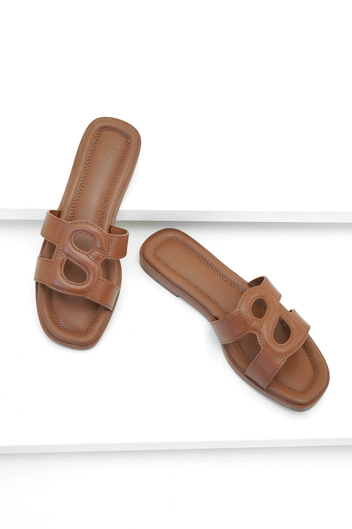 kefi sandal in brown by buttonscarves