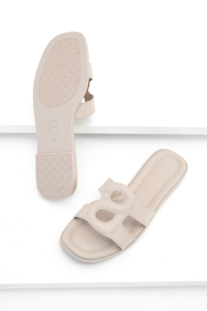 kefi sandal in khaki by buttonscarves top and bottom view