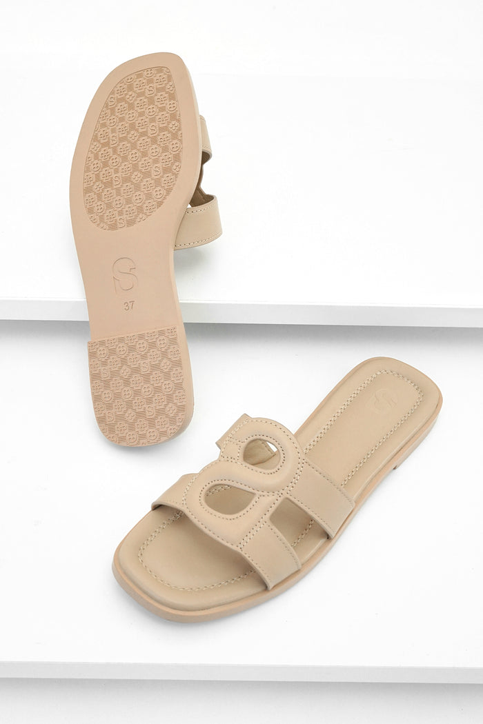kefi sandal in tan by buttonscarves top and bottom view