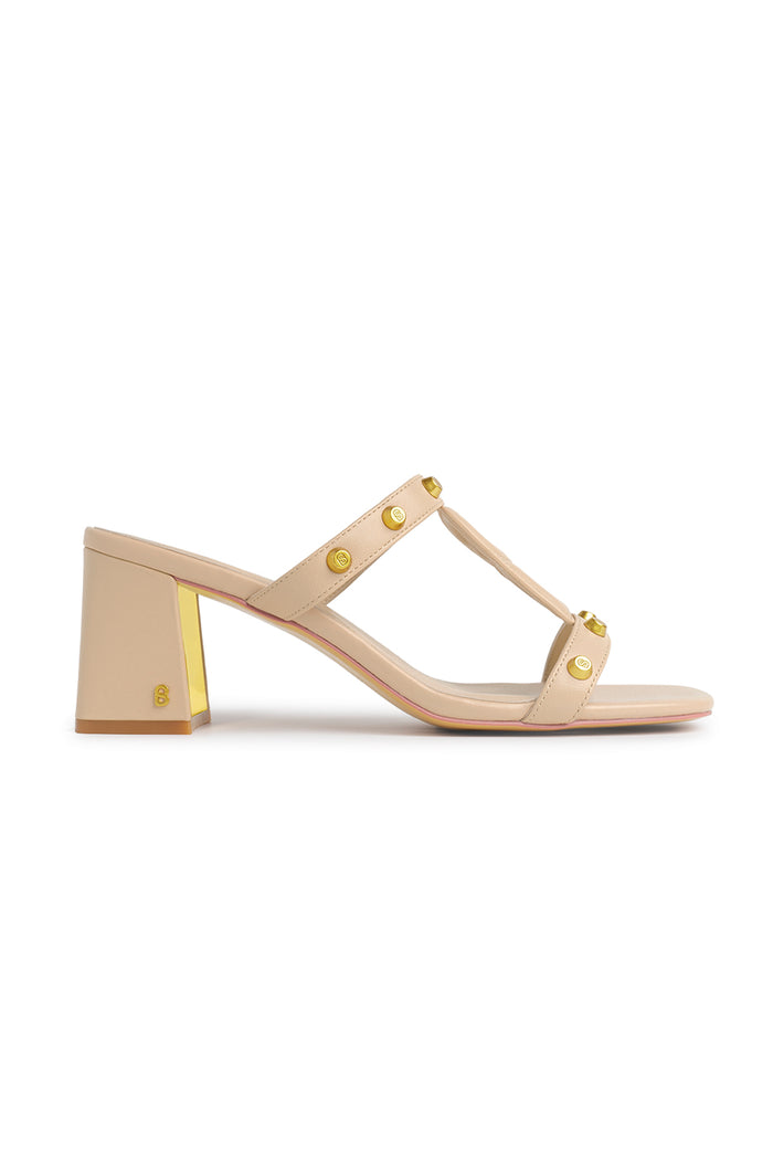Kefi Studs Heels - Nude