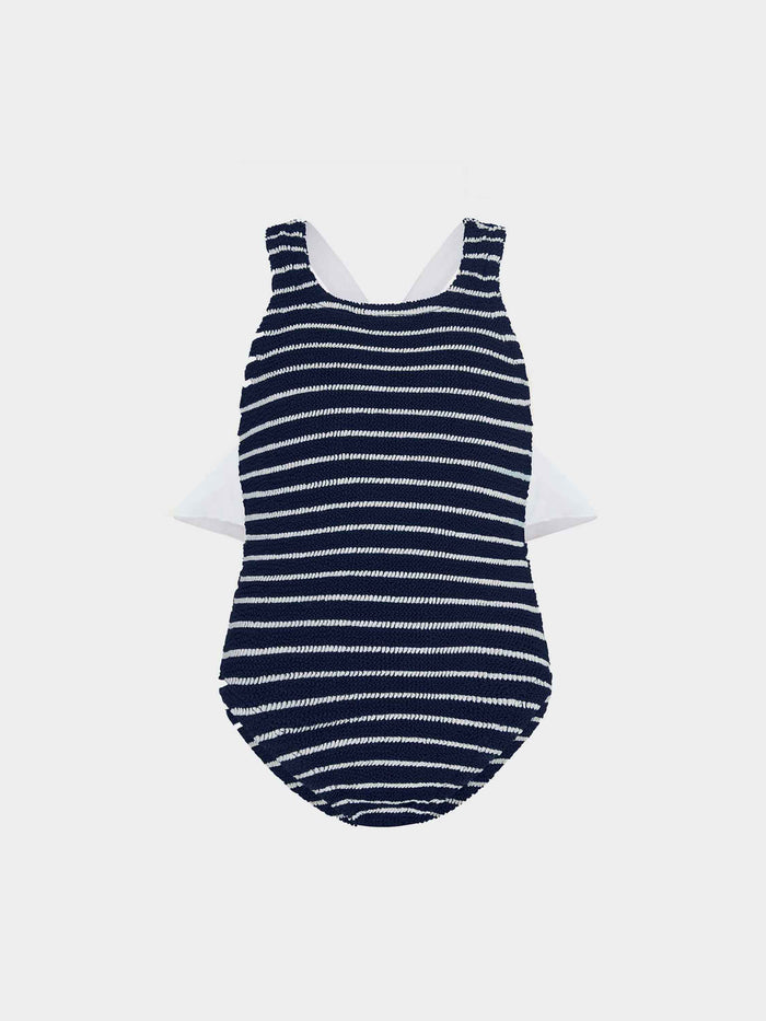 Kids Lara Swim (Ages 3 to 6) - Navy/White Stripe