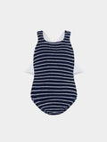 Kids Lara Swim (Ages 3 to 6) - Navy/White Stripe