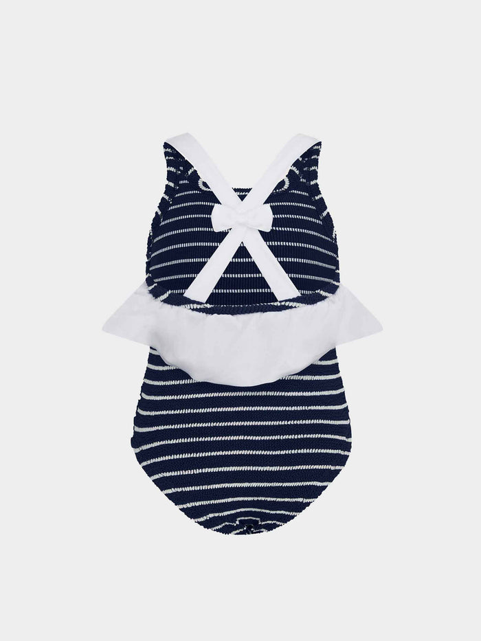 Kids Lara Swim (Ages 3 to 6) - Navy/White Stripe