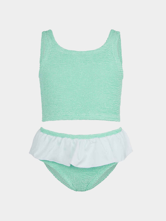 Kids Olive Bikini (Ages 3 to 6) - Metallic Mint
