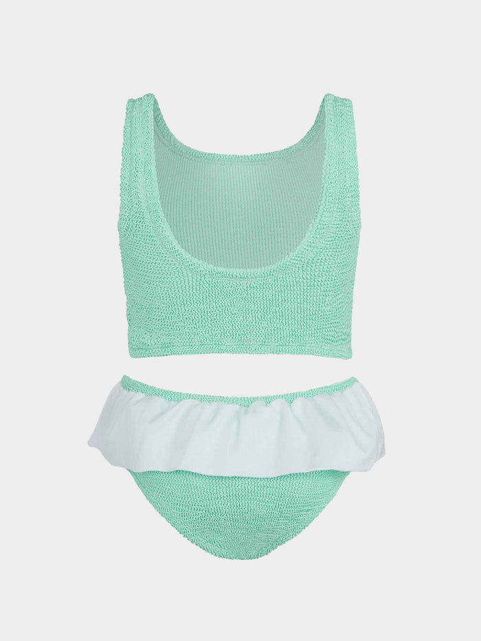 Kids Olive Bikini (Ages 3 to 6) - Metallic Mint