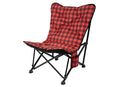 Red Black Buffalo Plaid Padded Folding Camping Chair - Front Angle | United RV Parts