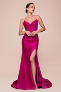 Ladivine Strapless Fitted Long Dress CD791