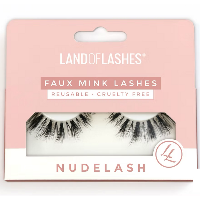 Land Of Lashes NudeLash Faux Mink Strip Lashes #4 Black