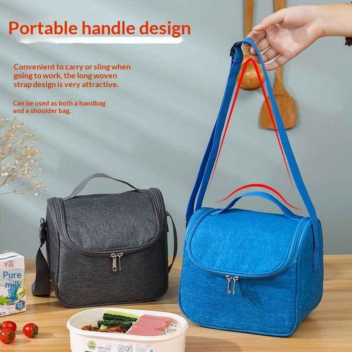 Large-Capacity Insulated Oxford Cloth Lunch Cooler Bag