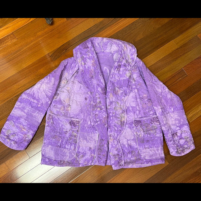 Lavender hand dyed Quilted Jacket